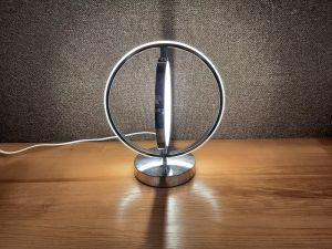 VEILLEUSE LED ROND ARGENT 